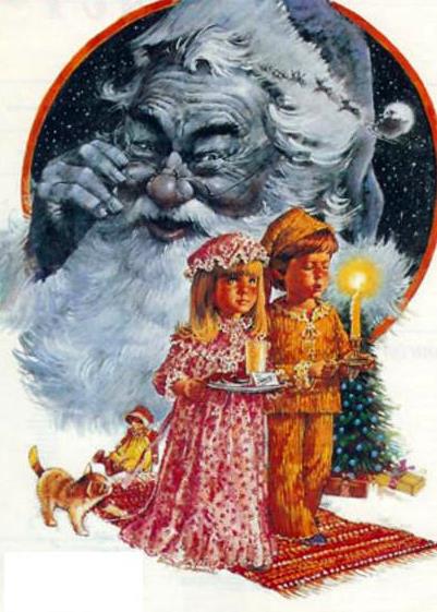Immagini Natale di Stewart Sherwood (Canadian) Bimbi aspettano Babbo Natale