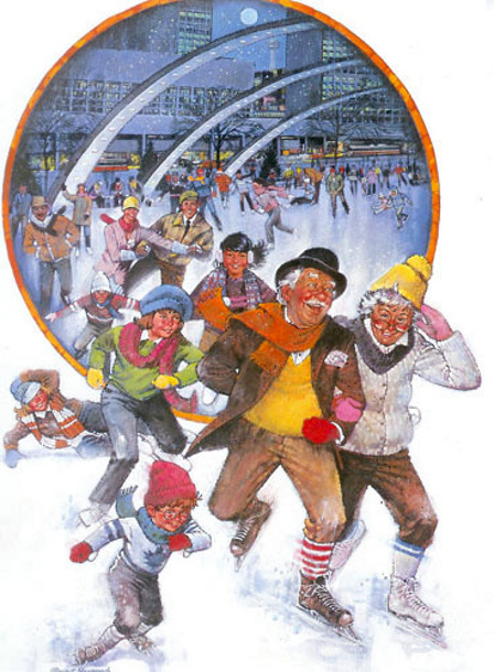 Immagini Natale di Stewart Sherwood (Canadian) Pattinatori sul ghiaccio